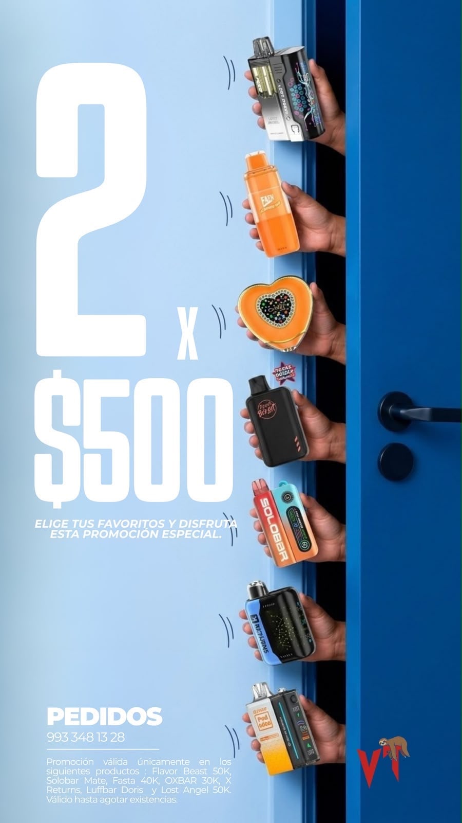 2 x $500: elige tus favoritos entre Flavor Beast 50K, Solobar Mate, Fasta 40K, Oxbar 30K, X-Returns, Luffbar Doris y Lost Angel 50K.