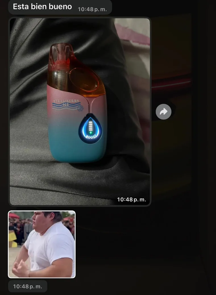 Vape Strawberry Ice: "está bien bueno"